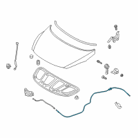 OEM 2016 Hyundai Elantra GT Cable Assembly-Hood Latch Release Diagram - 81190-3X000