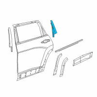 OEM 2015 Jeep Cherokee APPLIQUE-C Pillar Diagram - 68102578AE