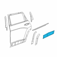 OEM 2021 Jeep Cherokee Molding-Rear Door Diagram - 6VX69RXFAB