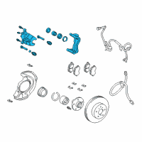 OEM 1999 Lexus RX300 Front Passenger Disc Brake Cylinder Assembly Diagram - 47730-48010