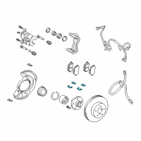 OEM 2000 Lexus RX300 Fitting Kit, Disc Brake, Front Diagram - 04947-33120