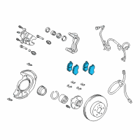 OEM 2002 Lexus RX300 Front Disc Brake Pad Kit Diagram - 04465-48050