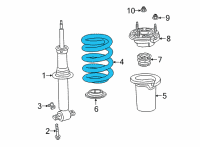 OEM 2022 Cadillac Escalade Coil Spring Diagram - 84475069