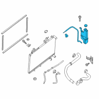 OEM 2020 Infiniti QX60 Radiator Reservoir Tank Assembly Diagram - 21710-3KA0A