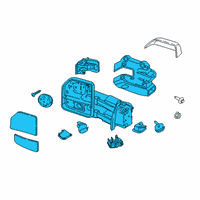 OEM 2022 Ford F-250 Super Duty Mirror Assembly Diagram - HC3Z-17682-GB