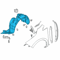 OEM 2011 Nissan Leaf PROTCT Front Fender R Diagram - 63842-3NA0A