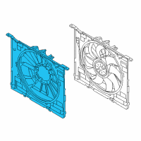 OEM 2018 BMW 740i xDrive Acoustic Ring Fan Cowl Diagram - 17-42-8-638-430