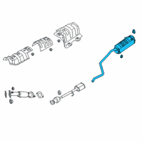 OEM 2018 Hyundai Accent Rear Muffler Assembly Diagram - 28710-J0700