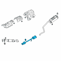 OEM 2021 Hyundai Accent Center Muffler Complete Diagram - 28600-J0300