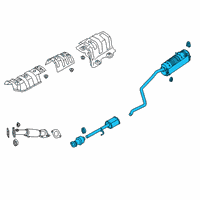 OEM Hyundai Accent Center & Rear Muffler Complete Diagram - 28605-J0800