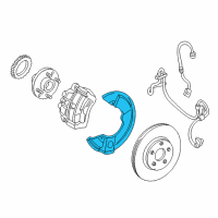 OEM Ford Freestar Splash Shield Diagram - 3F2Z-2K004-AA