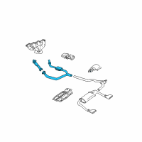 OEM 1998 Pontiac Firebird Oxidation Catalytic Converter Assembly(W/ Exhaust Pipe)-L Diagram - 12559245