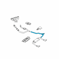 OEM 2002 Pontiac Firebird Exhaust Muffler Assembly (W/ Tail Pipe) Diagram - 10436321