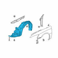 OEM 2006 Honda Accord Fender, Right Front (Inner) Diagram - 74101-SDN-A00