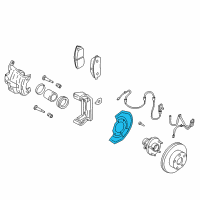 OEM 2005 Infiniti FX35 Front Brake Dust Cover Diagram - 41151-9Y000