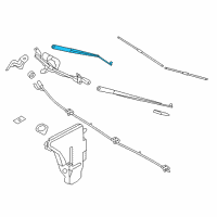 OEM BMW 528i Windshield Wiper Arm Left Diagram - 61-61-7-182-459