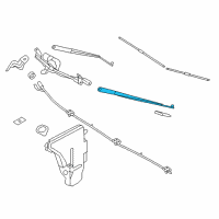 OEM 2011 BMW 750Li Wiper Arm Passenger Side Diagram - 61-61-7-182-594