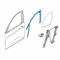 OEM 2018 BMW X2 Window Guide For Trim Front Door Left Diagram - 51-33-7-420-807