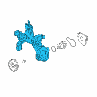 OEM Pontiac Bonneville Housing-Water Pump Diagram - 12600249