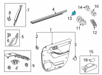 OEM 2022 Toyota Sienna Mirror Switch Diagram - 84872-0E110