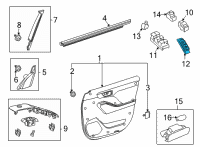 OEM Toyota Highlander Memory Switch Diagram - 84927-48090