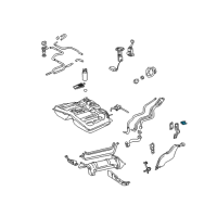 OEM Toyota Filler Pipe Clamp Diagram - 77229-42020