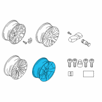 OEM 2015 BMW 535i GT xDrive Star Spoke 311 in Silver/Rear Diagram - 36-11-6-787-605