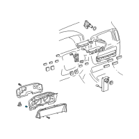 OEM 2003 Lexus LX470 Bulb Assembly, Meter Diagram - 90010-06032