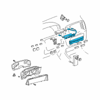 OEM 2006 Lexus LX470 Switch Assy, Center Cluster Integration Diagram - 84012-60320