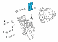 OEM 2022 Chevrolet Silverado 3500 HD Upper Bracket Diagram - 97356246