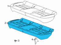 OEM 2021 Chevrolet Trailblazer Seat Cushion Pad Diagram - 42754983
