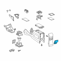 OEM Toyota Prius V Cup Holder Diagram - 55604-47010-B0