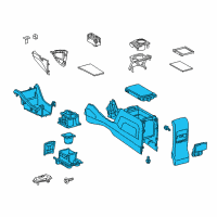 OEM 2015 Toyota Prius V Console Assembly Diagram - 58810-47110-B1