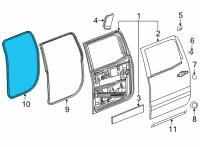 OEM 2022 GMC Sierra 2500 HD Weatherstrip On Body Diagram - 84655163