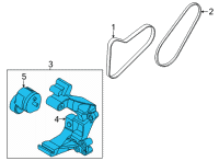 OEM Hyundai Santa Cruz Tensioner Assembly Diagram - 25280-2S000