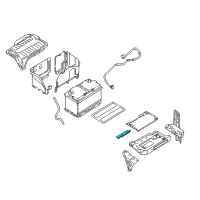 OEM Infiniti QX30 Bracket-Battery Mounting Diagram - 64866-5DA0C