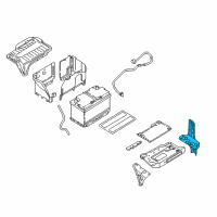 OEM 2019 Infiniti QX30 Bracket Assembly-Battery Mounting Diagram - 64860-5DA0B