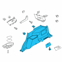 OEM 2017 Ford Police Interceptor Utility Quarter Trim Panel Diagram - FB5Z-7831012-ED