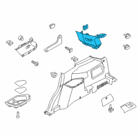 OEM Ford Explorer Rear Pillar Trim Diagram - FB5Z-7831010-BB