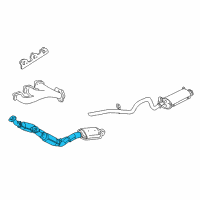 OEM Ford Explorer Sport Trac Front Pipe Diagram - 1L5Z-5F250-DA