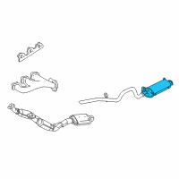 OEM 2001 Ford Explorer Sport Muffler Diagram - 1L2Z-5230-BA