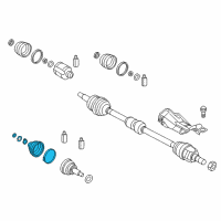 OEM Hyundai Elantra Boot Kit-Front Axle Wheel Side Diagram - 49581-F3000