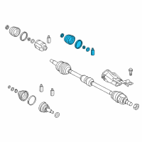 OEM 2017 Hyundai Elantra Boot Kit-Front Axle Differential Side RH Diagram - 49585-F3000