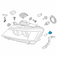 OEM BMW Bulb Socket, Turn Indicator Diagram - 63-11-7-287-863