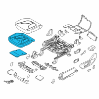 OEM Lincoln MKX Seat Cushion Pad Diagram - FA1Z-58632A22-AA