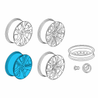OEM 2020 Buick Regal TourX Wheel, Alloy Diagram - 13463429
