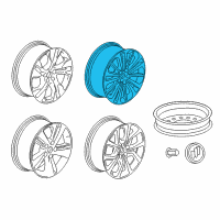 OEM 2019 Buick Regal TourX Wheel, Alloy Diagram - 39076883