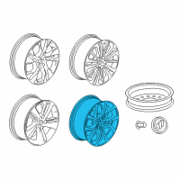 OEM 2019 Buick Regal TourX Wheel, Alloy Diagram - 39024105