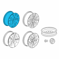 OEM Buick Regal TourX Wheel, Alloy Diagram - 13463432