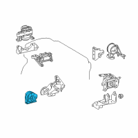 OEM 2016 Lexus NX200t INSULATOR, Engine Mounting Diagram - 12361-36100